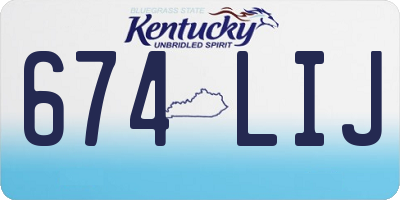 KY license plate 674LIJ