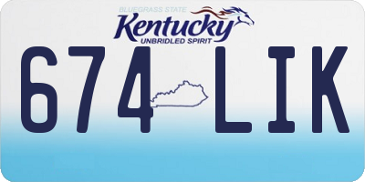 KY license plate 674LIK