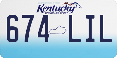 KY license plate 674LIL