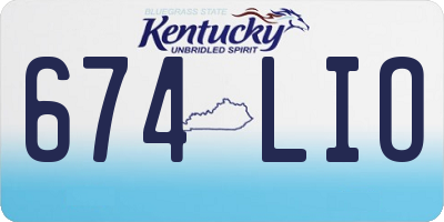 KY license plate 674LIO