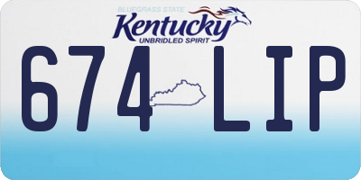 KY license plate 674LIP