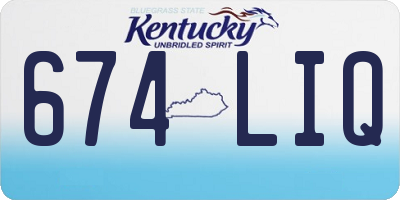 KY license plate 674LIQ