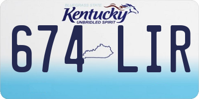 KY license plate 674LIR