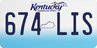 KY license plate 674LIS