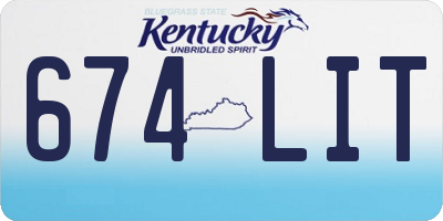KY license plate 674LIT