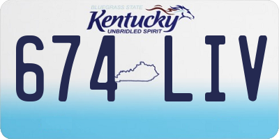 KY license plate 674LIV