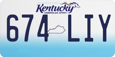 KY license plate 674LIY