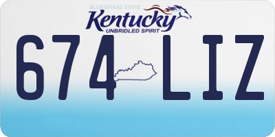 KY license plate 674LIZ