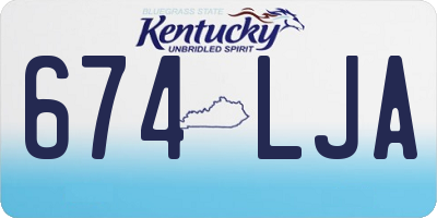 KY license plate 674LJA