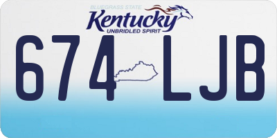 KY license plate 674LJB