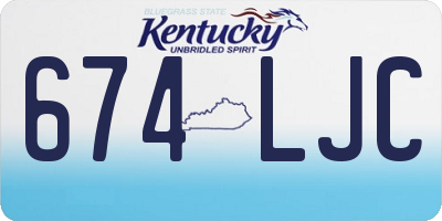 KY license plate 674LJC