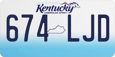 KY license plate 674LJD