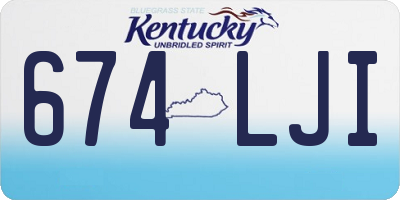 KY license plate 674LJI