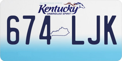 KY license plate 674LJK