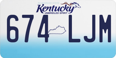 KY license plate 674LJM