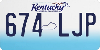 KY license plate 674LJP