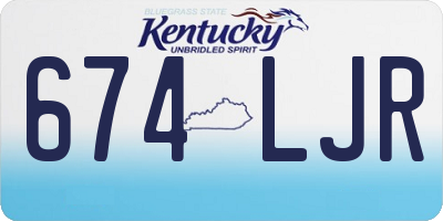 KY license plate 674LJR