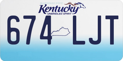 KY license plate 674LJT