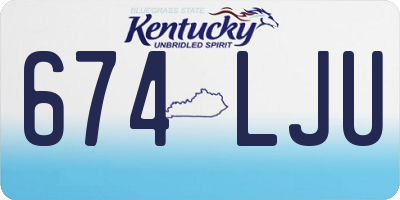 KY license plate 674LJU