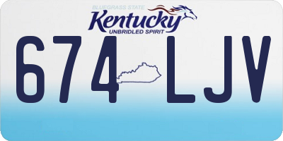 KY license plate 674LJV