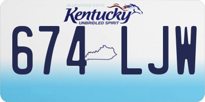 KY license plate 674LJW