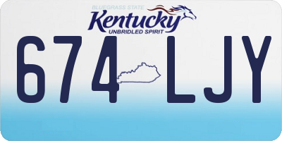 KY license plate 674LJY