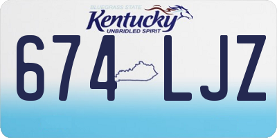 KY license plate 674LJZ