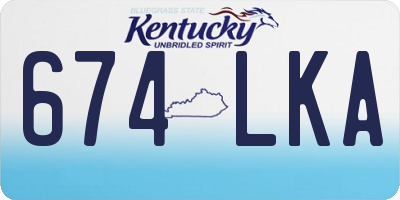 KY license plate 674LKA