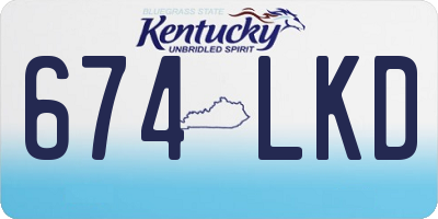 KY license plate 674LKD