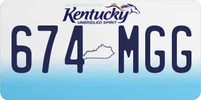 KY license plate 674MGG