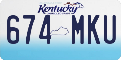 KY license plate 674MKU