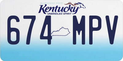 KY license plate 674MPV