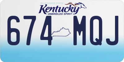 KY license plate 674MQJ