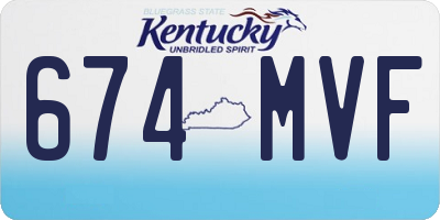 KY license plate 674MVF