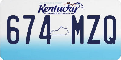 KY license plate 674MZQ