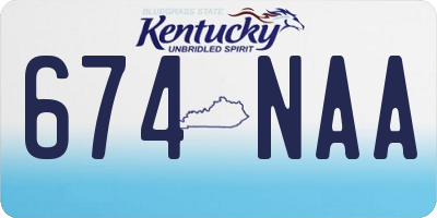 KY license plate 674NAA