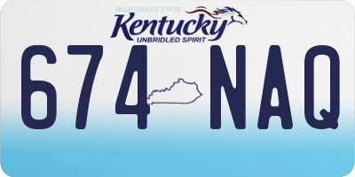 KY license plate 674NAQ