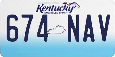 KY license plate 674NAV