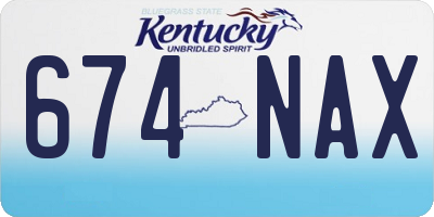 KY license plate 674NAX