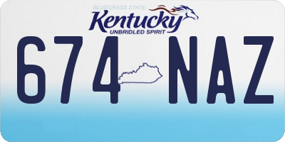 KY license plate 674NAZ