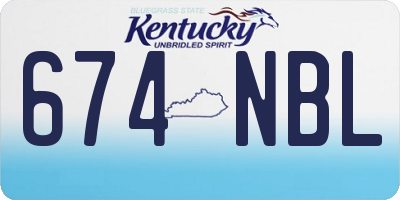 KY license plate 674NBL