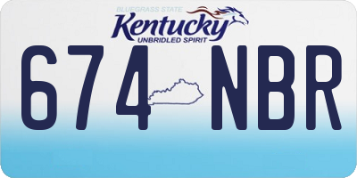 KY license plate 674NBR