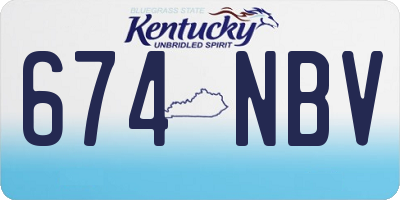 KY license plate 674NBV