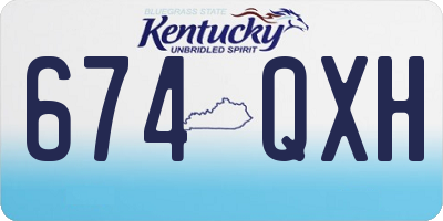 KY license plate 674QXH