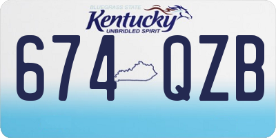 KY license plate 674QZB
