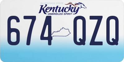 KY license plate 674QZQ