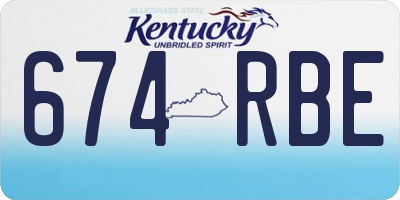 KY license plate 674RBE