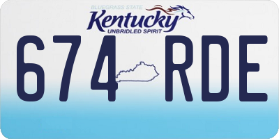 KY license plate 674RDE