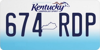 KY license plate 674RDP
