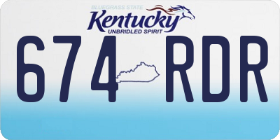 KY license plate 674RDR